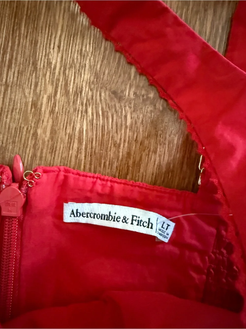 Abercrombie & Fitch Vibrant Red Sleeveless Maxi Dress
